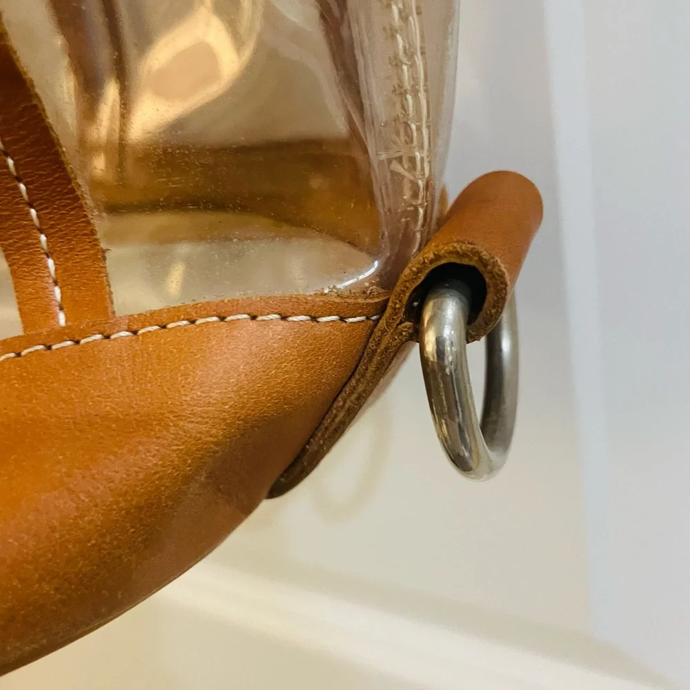 LONGCHAMP LEATHER PVC HUGE BUCKET BAG - Picture 11 of 16